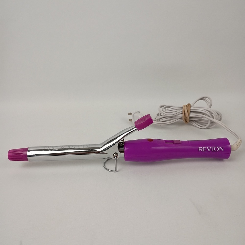 Revlon .75 in Purple Heat Hair Curling Iron with a Clamp (tested works)